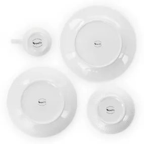 18-Piece White Porcelain Dinnerware Set with Plates, Bowls, and Mugs - Service for 4