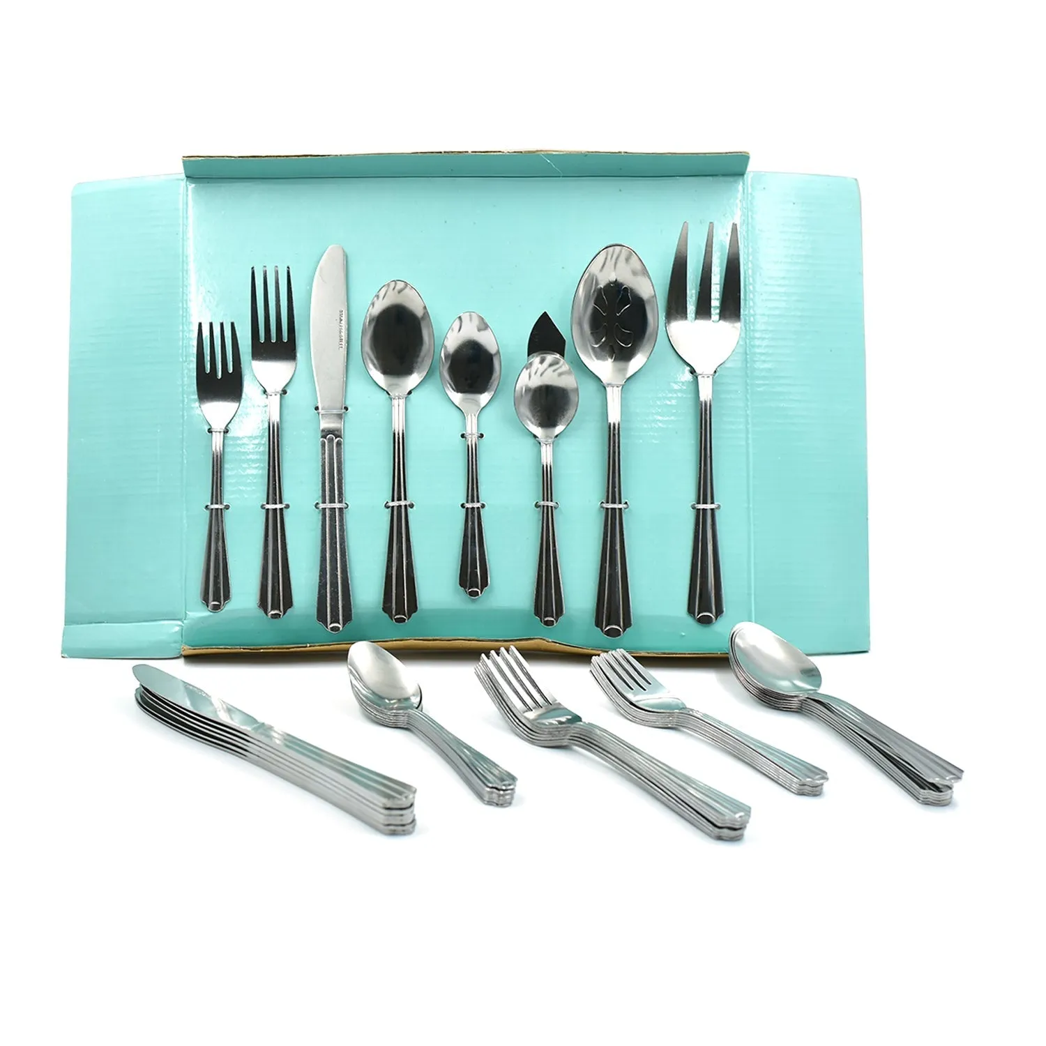 2769 45Pc Stainless steel Flatware Set Used For Dinner, Breakfast And Lunch Purposes In All Kinds Of Places.