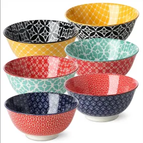 32 oz Ceramic Cereal Bowls - Set of 6