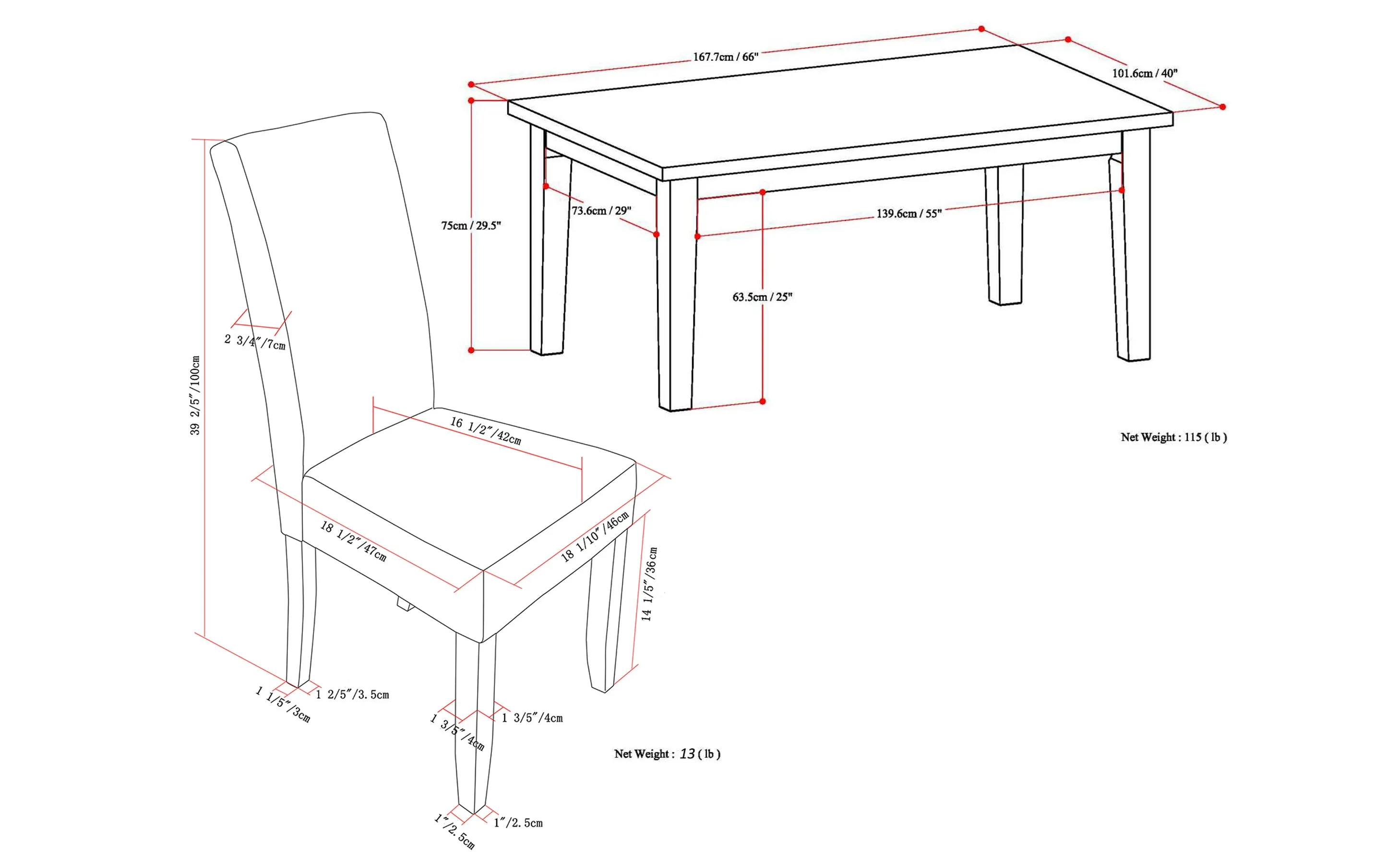 Acadian / Eastwood 7 Pc Dining Set