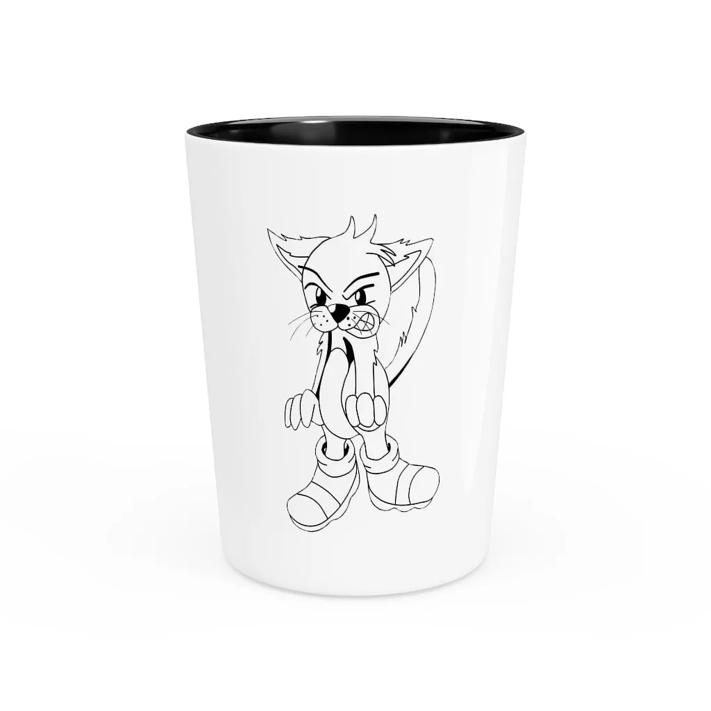 Angry Cat Shot Glass