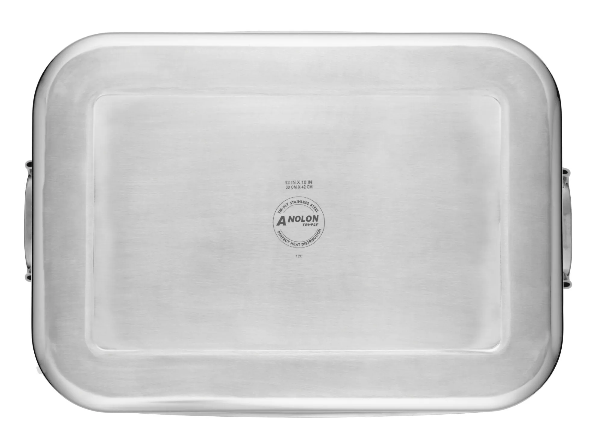 Anolon Tri-Ply Clad 17" x 12.5" Rectangular Roaster with Nonstick Rack