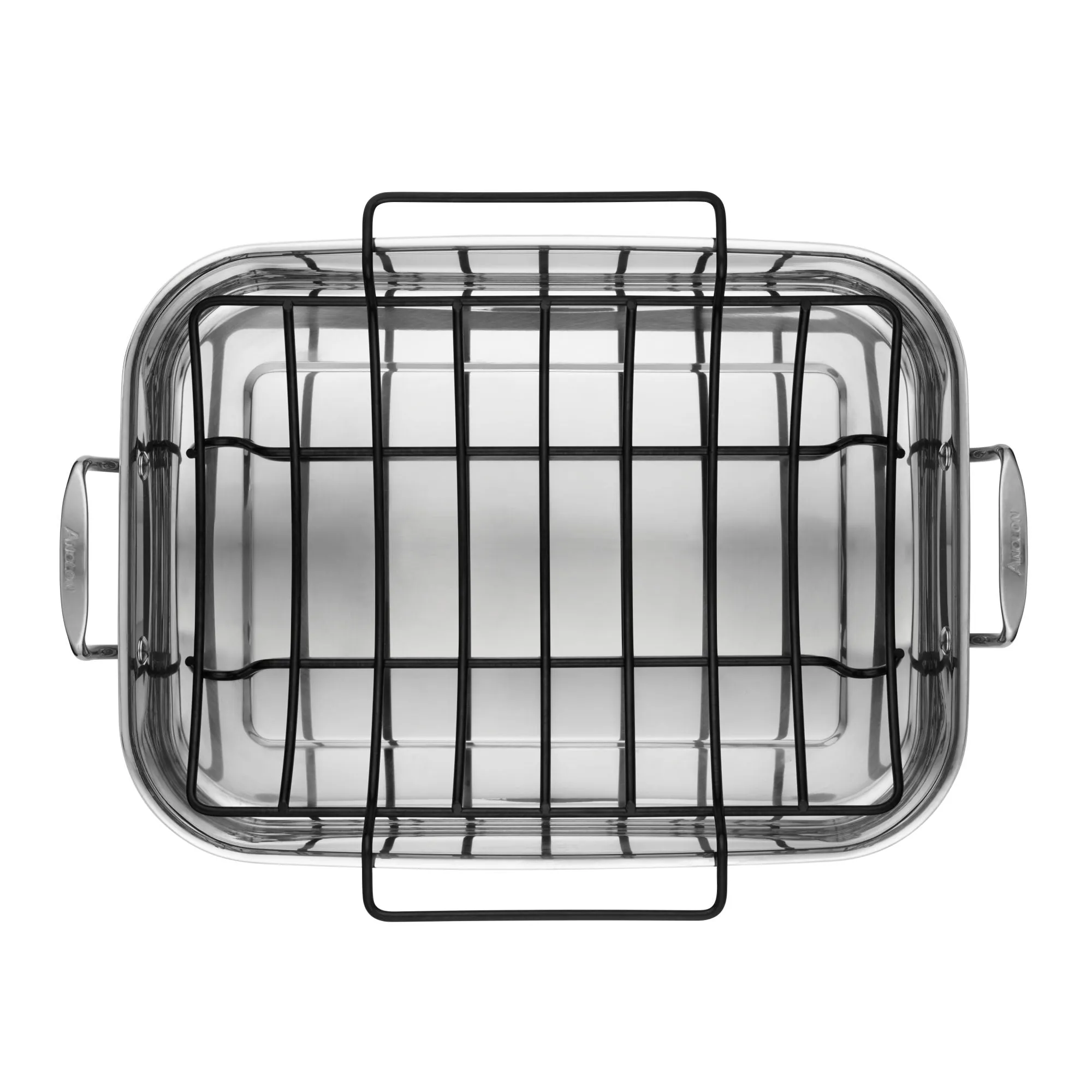 Anolon Tri-Ply Clad 17" x 12.5" Rectangular Roaster with Nonstick Rack