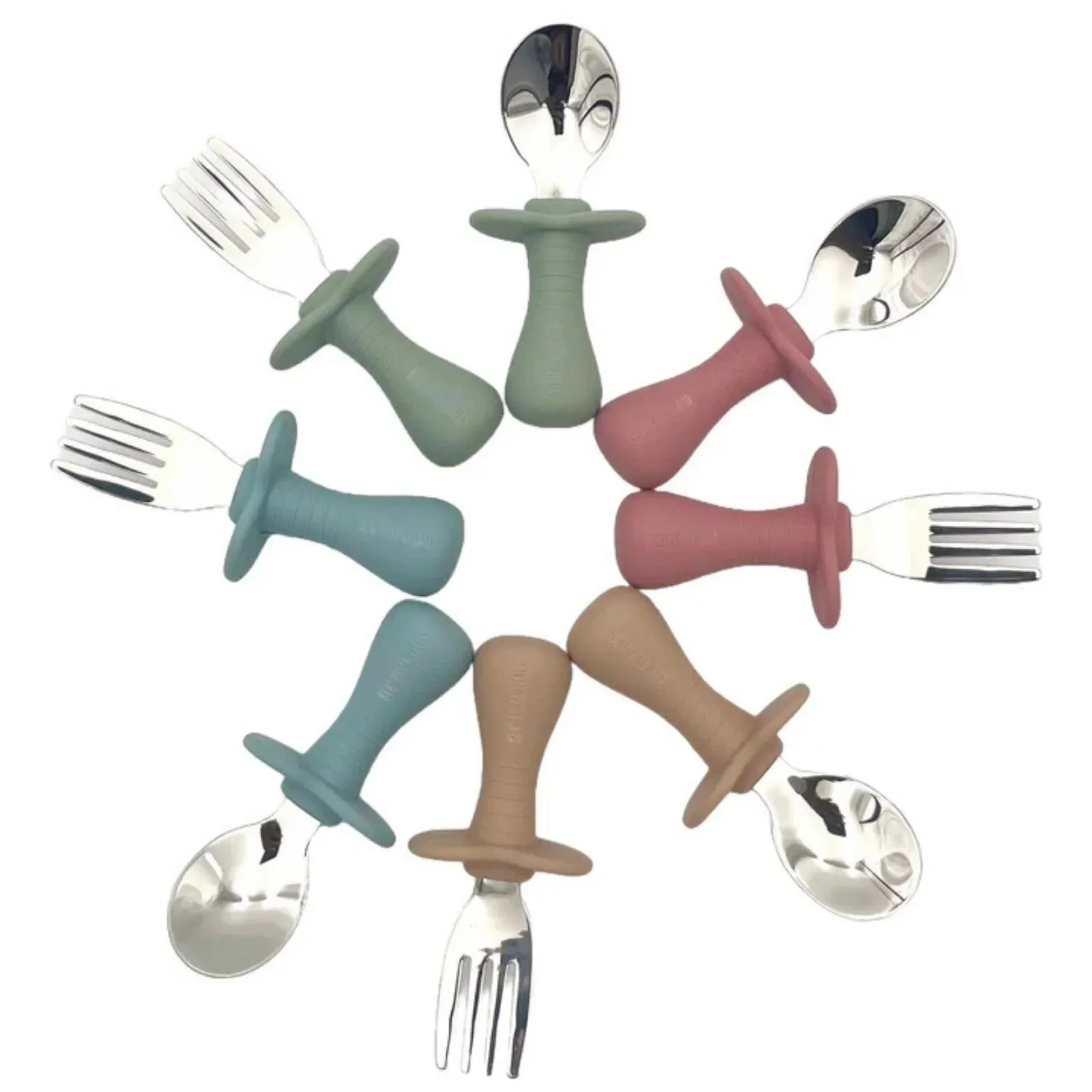 BLW Essentials Toddler Cutlery Set - Dusty Rose