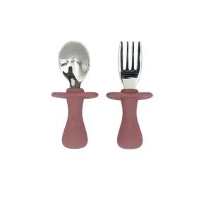 BLW Essentials Toddler Cutlery Set - Dusty Rose