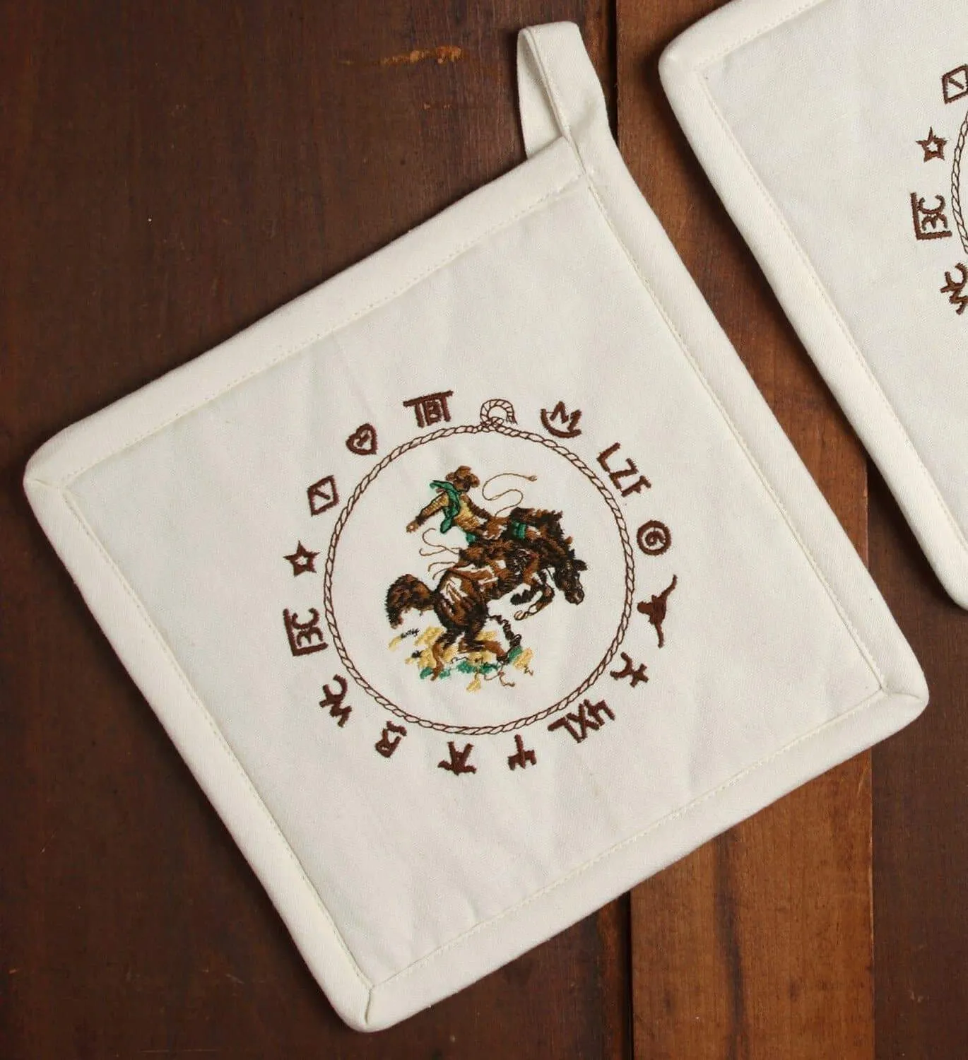 Bronc & Brands Embroidered Oven Mitts