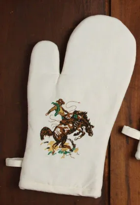 Bronc & Brands Embroidered Oven Mitts