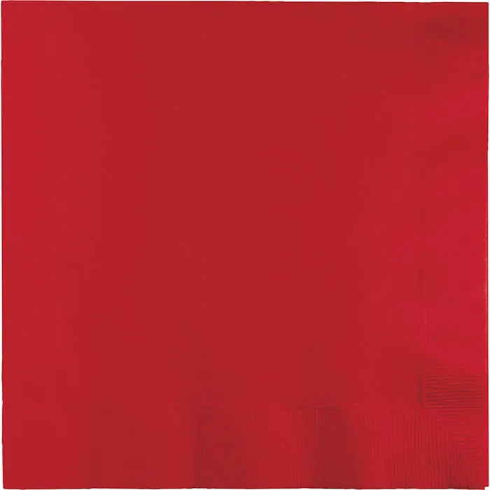 Bulk Classic Red Dinner Napkins 3 Ply (250 per Case)