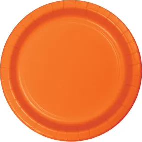 Bulk Sunkissed Orange Sturdy Style 8.75 inch Paper Dinner Plates (240 per Case)