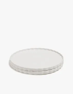 Ceramic Dinner Plate Set - White