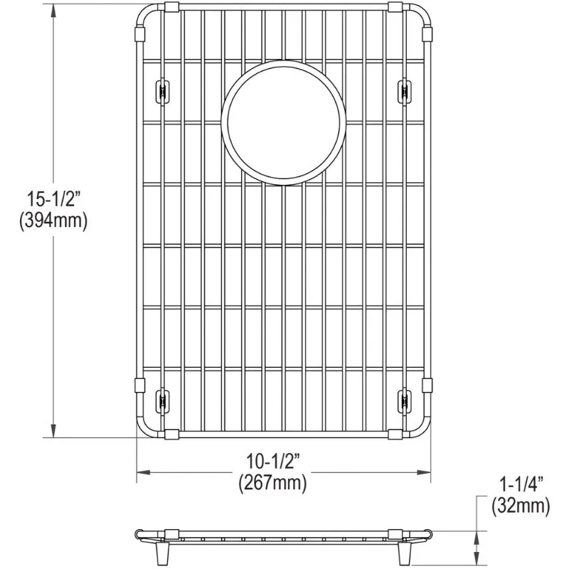 Crosstown Sink Grid (15.5" x 10.5" x 1.25")