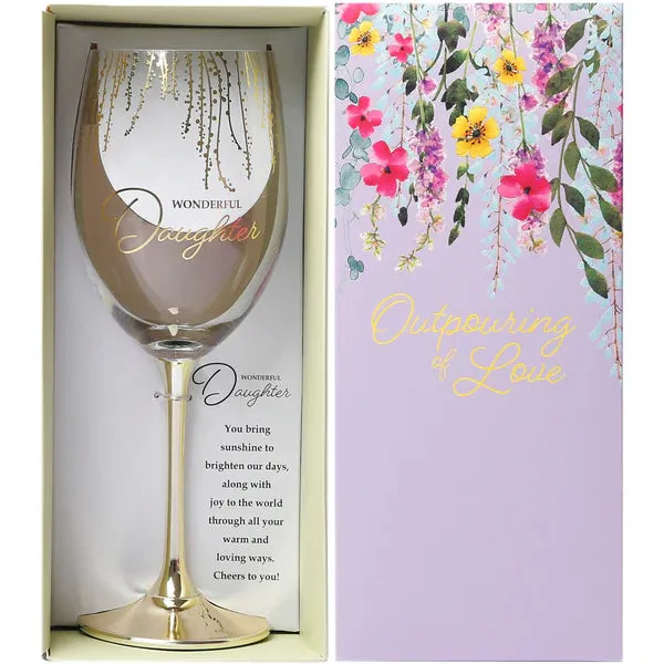 Daughter Gift Boxed 19oz Crystal Wine Glass