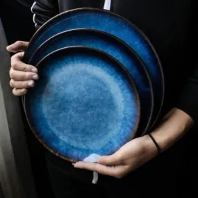 Dinner Plates - Cosmic Down Large & Medium (4 Piece Dinner Plate Set)