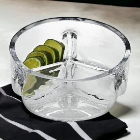 Divided Serving Bowl |Trista Crystal Three Section Serving Bowl