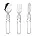 DZRZVD Camp Flatware Sets - Stainless Steel Spoon Fork Knife & Nylon Storage Bag - Foldable   Locking Handle - Ultralight Utensils for Backpacking/Hiking/Camping - 3oz