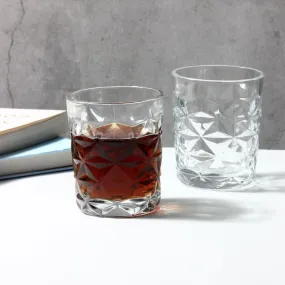 Elegant Geometric Whiskey Crystal Glass-SET OF 6