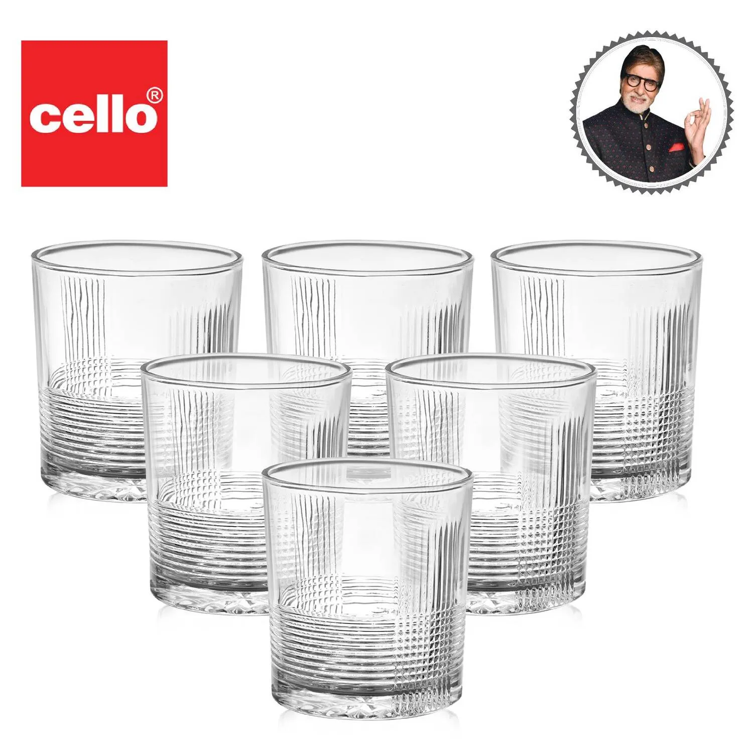 Enigma Glass Tumblers, Set of 6