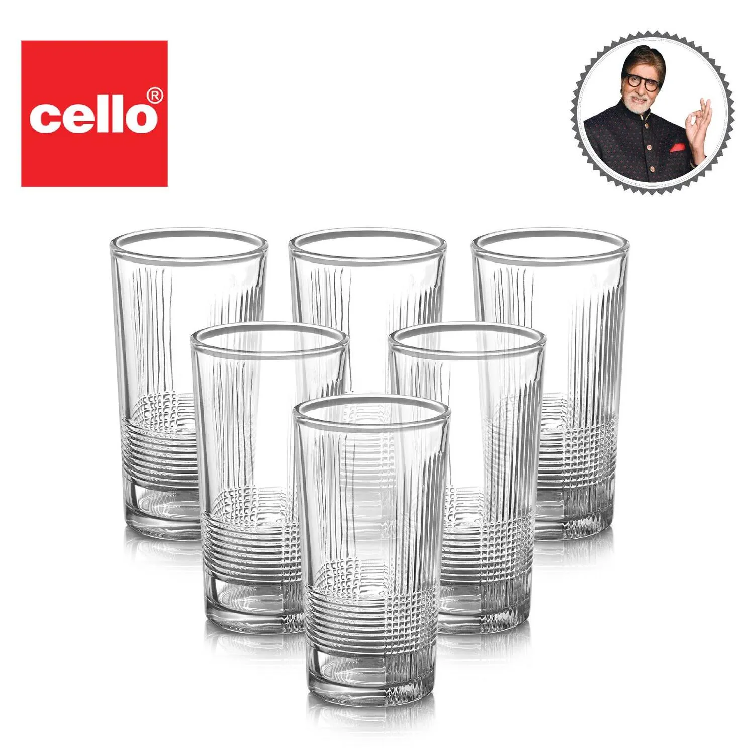 Enigma Glass Tumblers, Set of 6