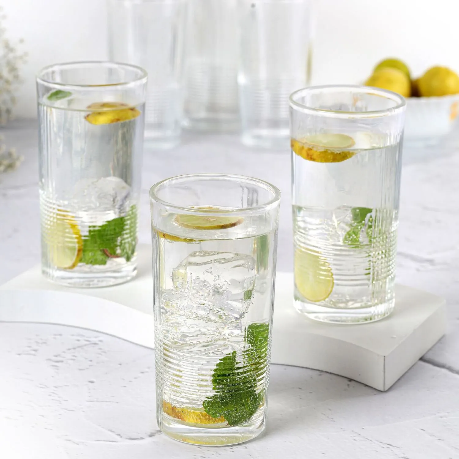 Enigma Glass Tumblers, Set of 6