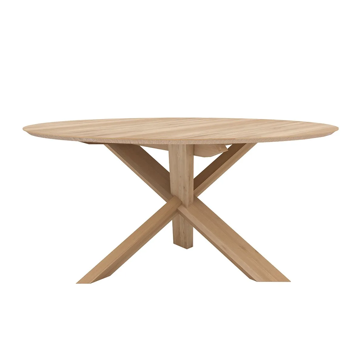 ETHNICRAFT OAK CIRCLE DINING TABLE