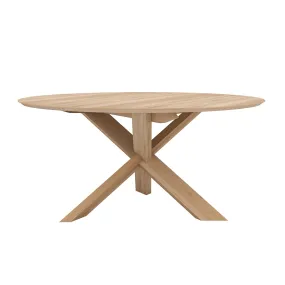 ETHNICRAFT OAK CIRCLE DINING TABLE