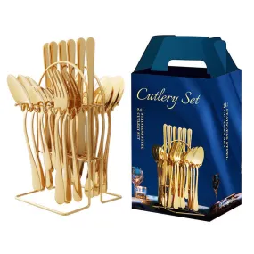 Flatware Set 24 Piece Cutlery With Stand