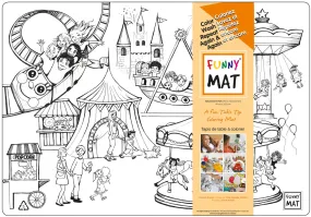 Funny MAT A Fun Table Top Coloring Mats - Amusement-Park(Transparent, Single)