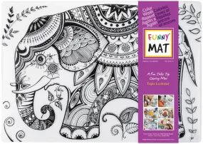 Funny MAT Table Top Coloring Mats - Elephant(Clear, Single)