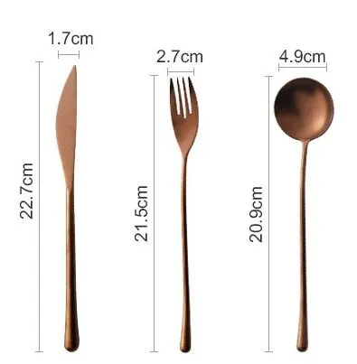 Gohobi A Set of 5 Pieces Rose Gold Stonewashed Cutlery