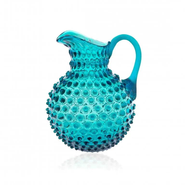 Hobnail Jug - 2L Round - Aquamarine