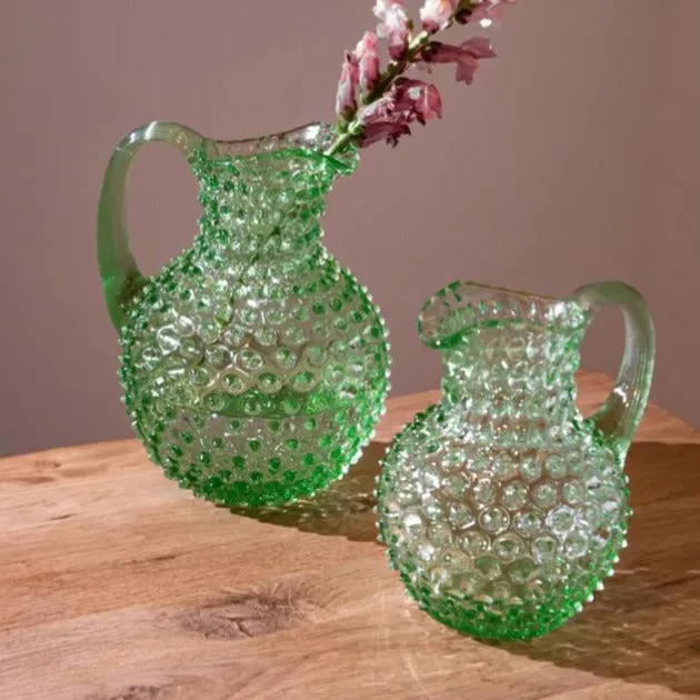 Hobnail Jug - 2L Round - Light Green