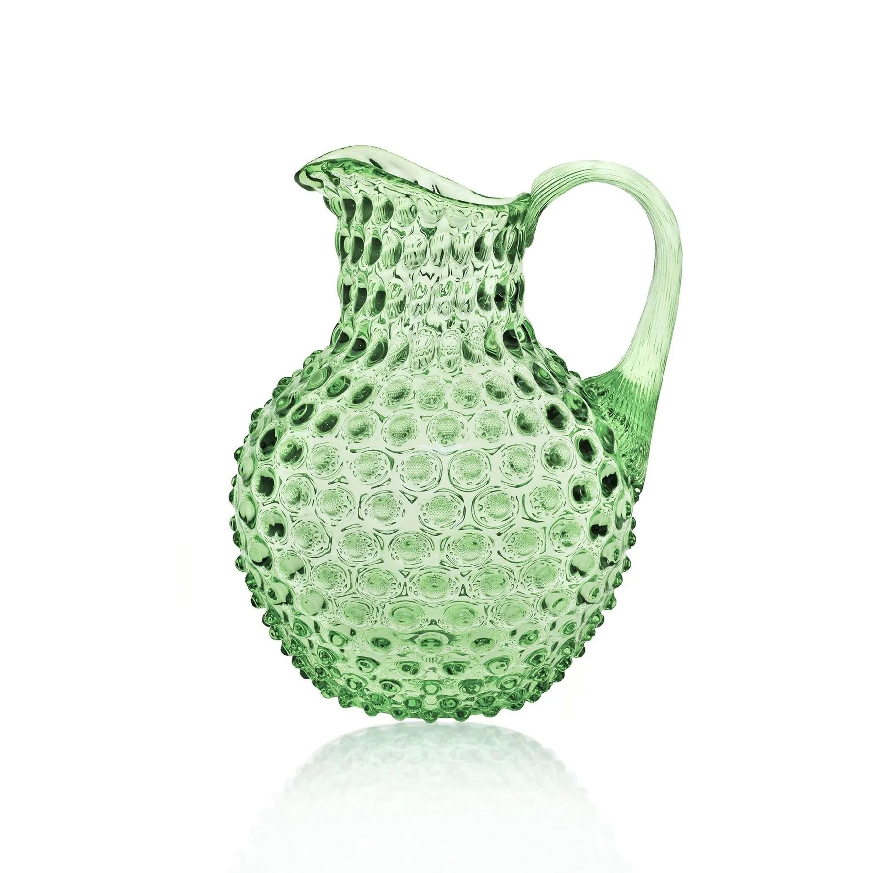 Hobnail Jug - 2L Round - Light Green