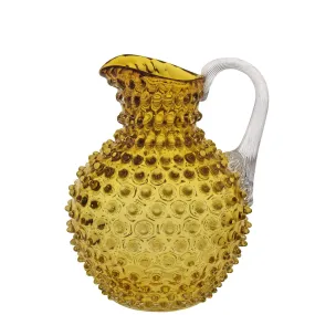 Hobnail Jug - 2L Round - Underlay Amber