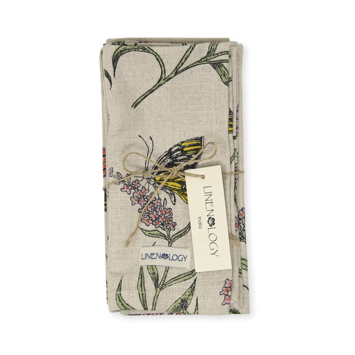 Napkins - Buddleia -Natural- Print