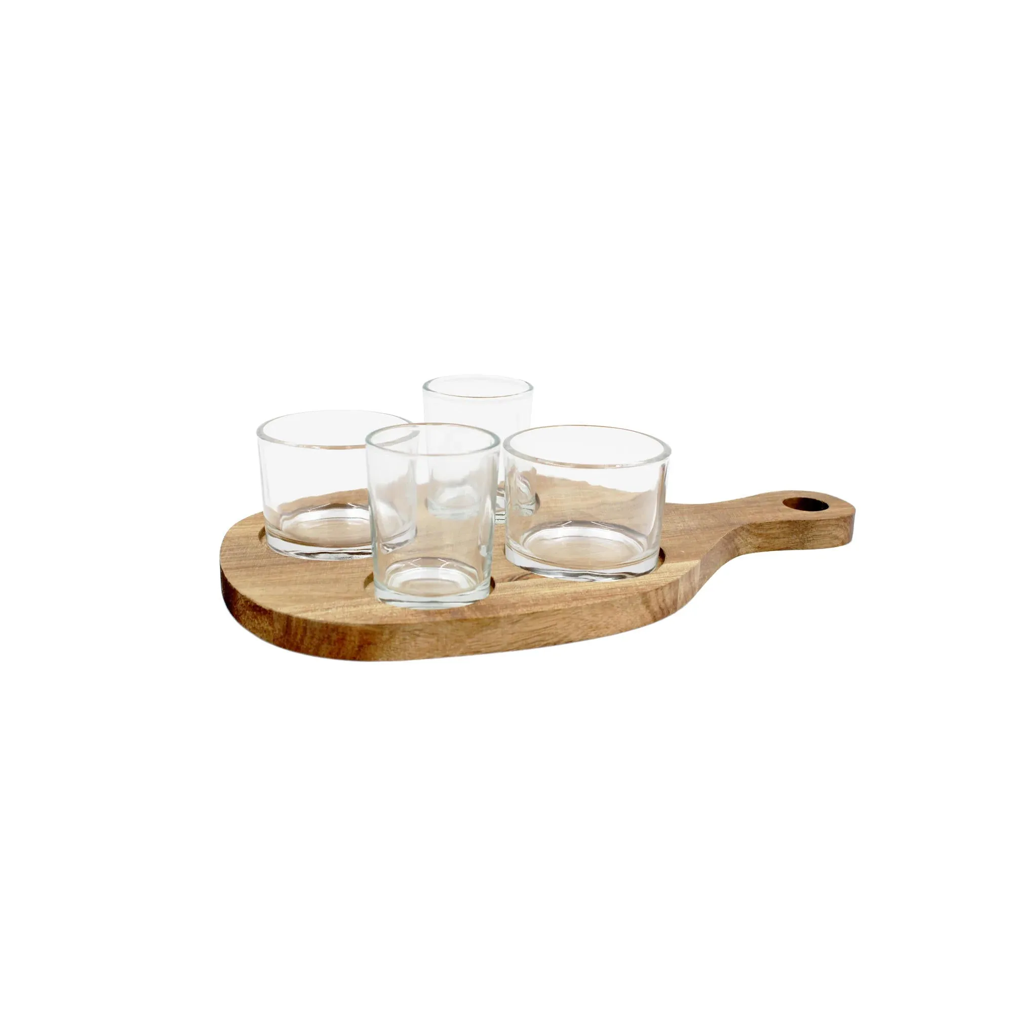 Pearl Serving Set: 5PC Elegant Tray with Glass Bowls | Cotton Home UAE