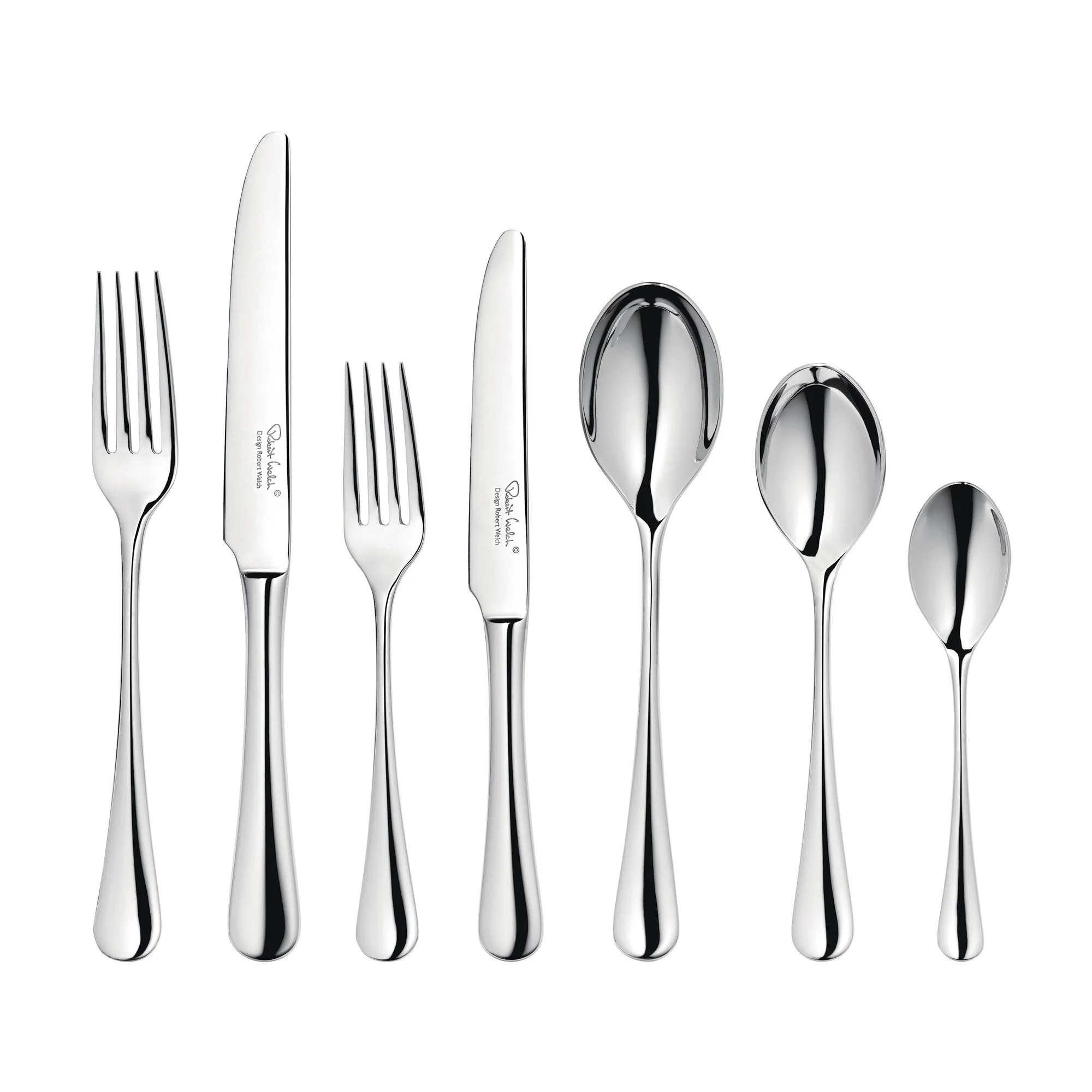 Radford Bright Cutlery Set, 64 Piece for 8 People - 8 Free Steak Knives