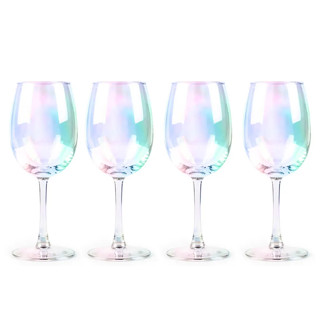 Rainbow Wine Glasses - Set of 4