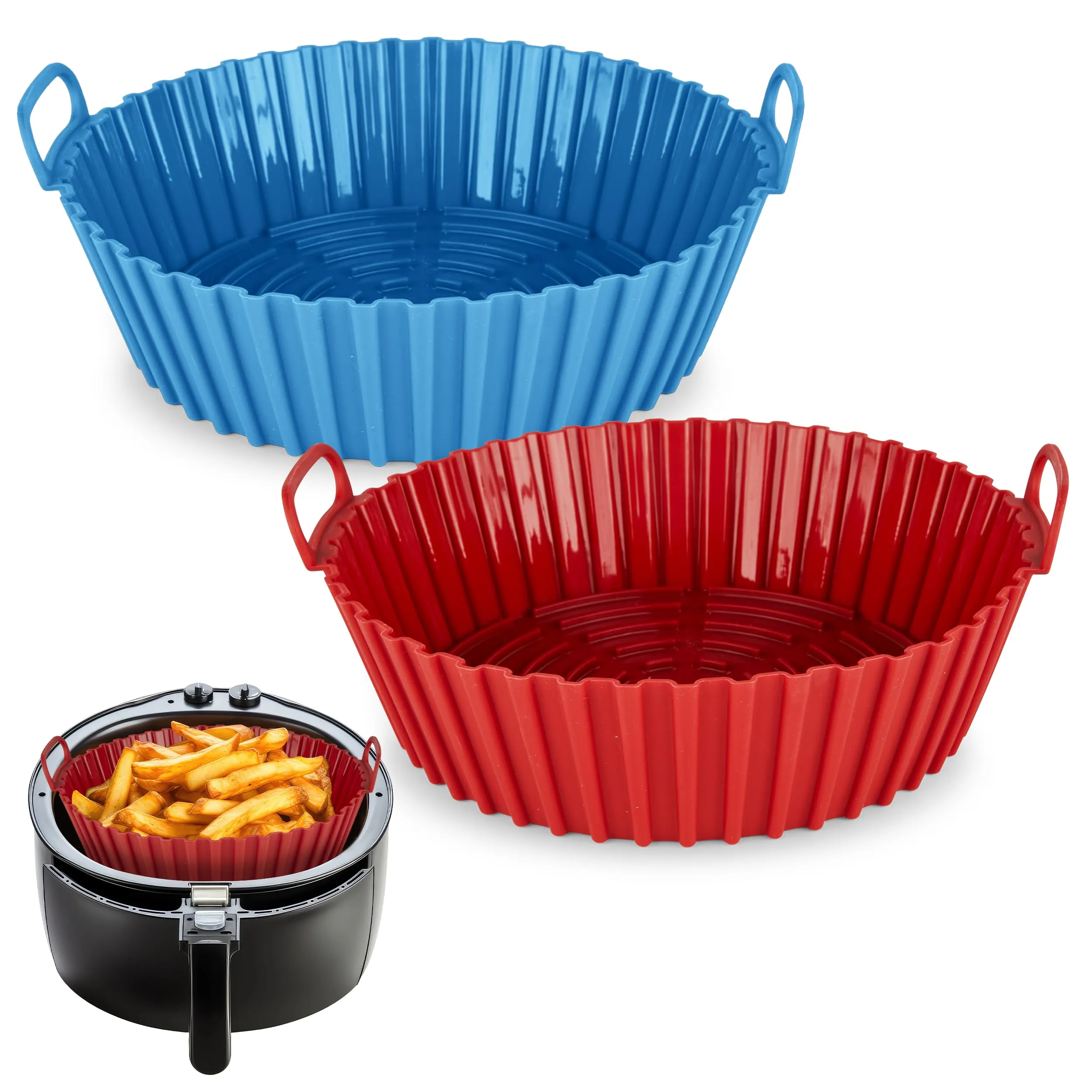 Silicone Air Fryer Liner - Air Fryer Silicone Liners - Reusable Silicone Bowl