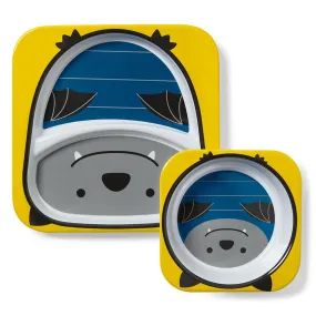 Skip Hop Zoo Melamine Bowl & Plate Set - Bat