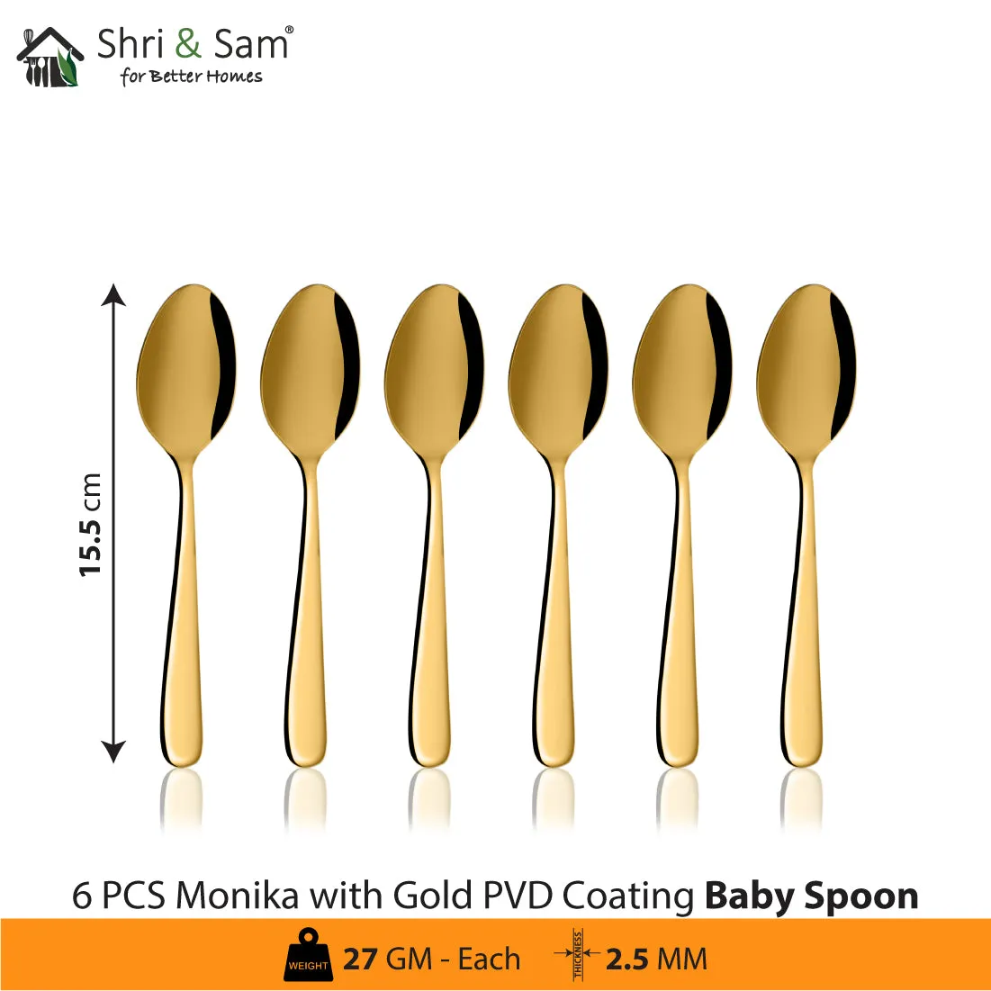 Stainless Steel Cutlery with Gold PVD Coating Monika