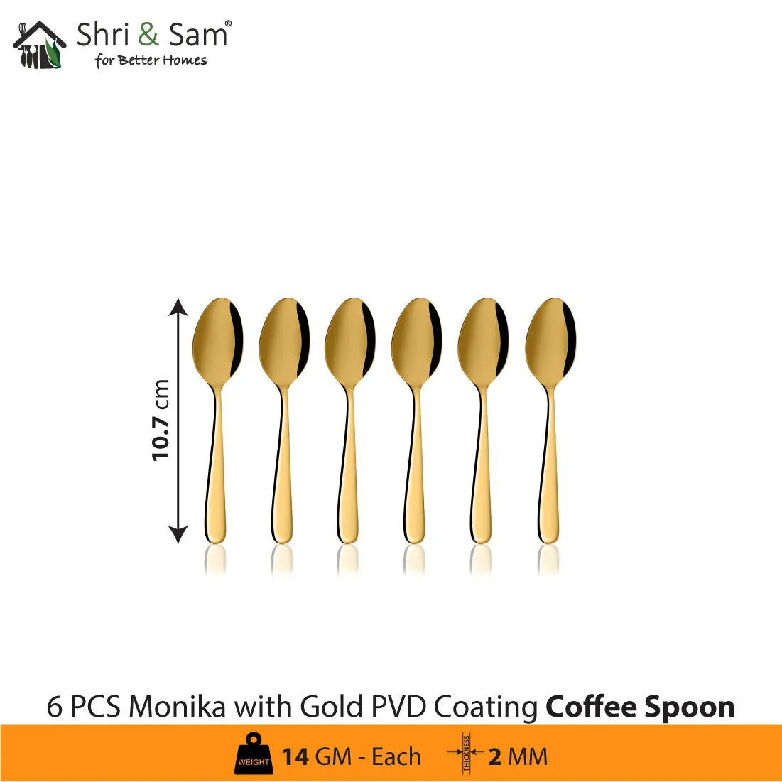 Stainless Steel Cutlery with Gold PVD Coating Monika