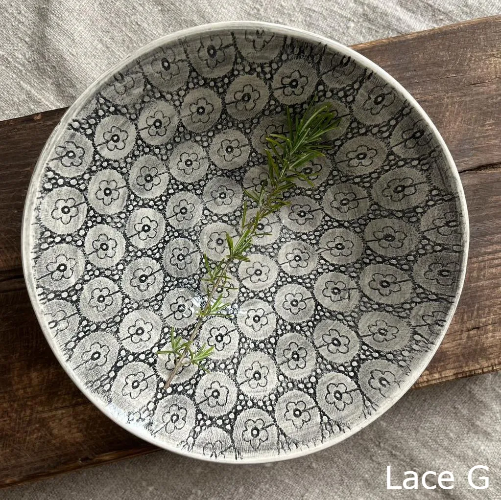 Wonki Ware Pasta Bowl - Charcoal Lace