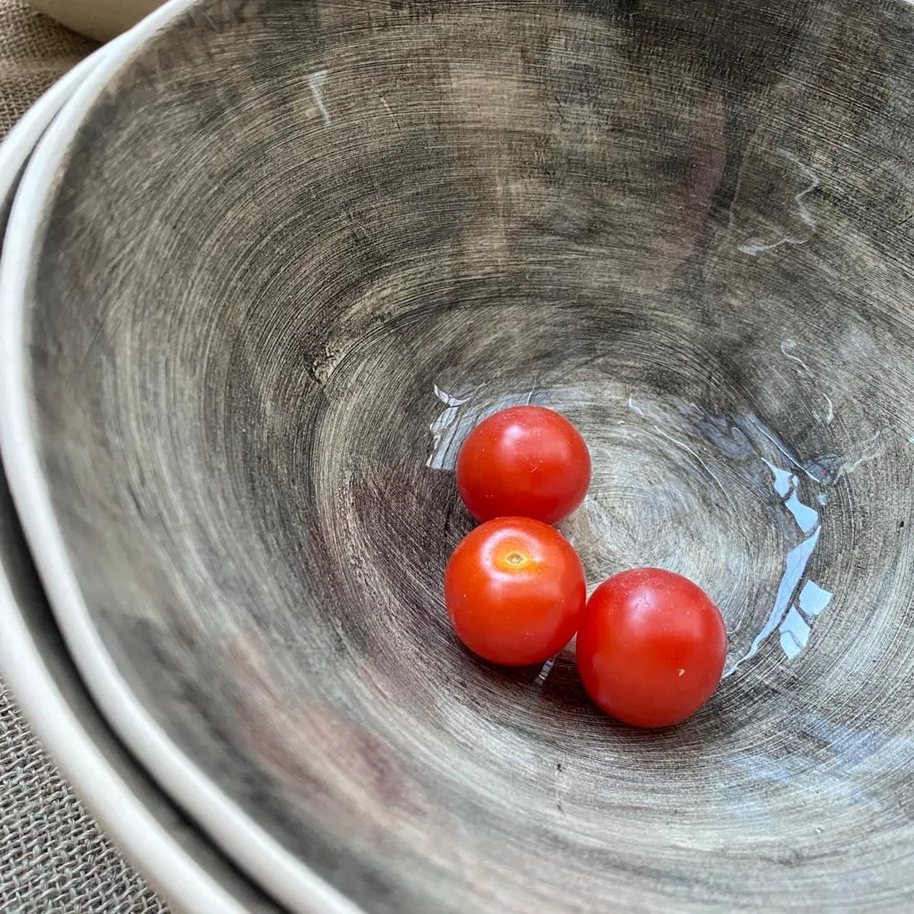 Wonki Ware Pasta Bowl - Charcoal Wash